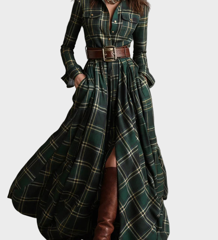 Evelyn - Klasyczna Elegancka Sukienka Koszulowa