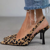 Avery™ | Szpilki D'Orsay w motyw leopardzi
