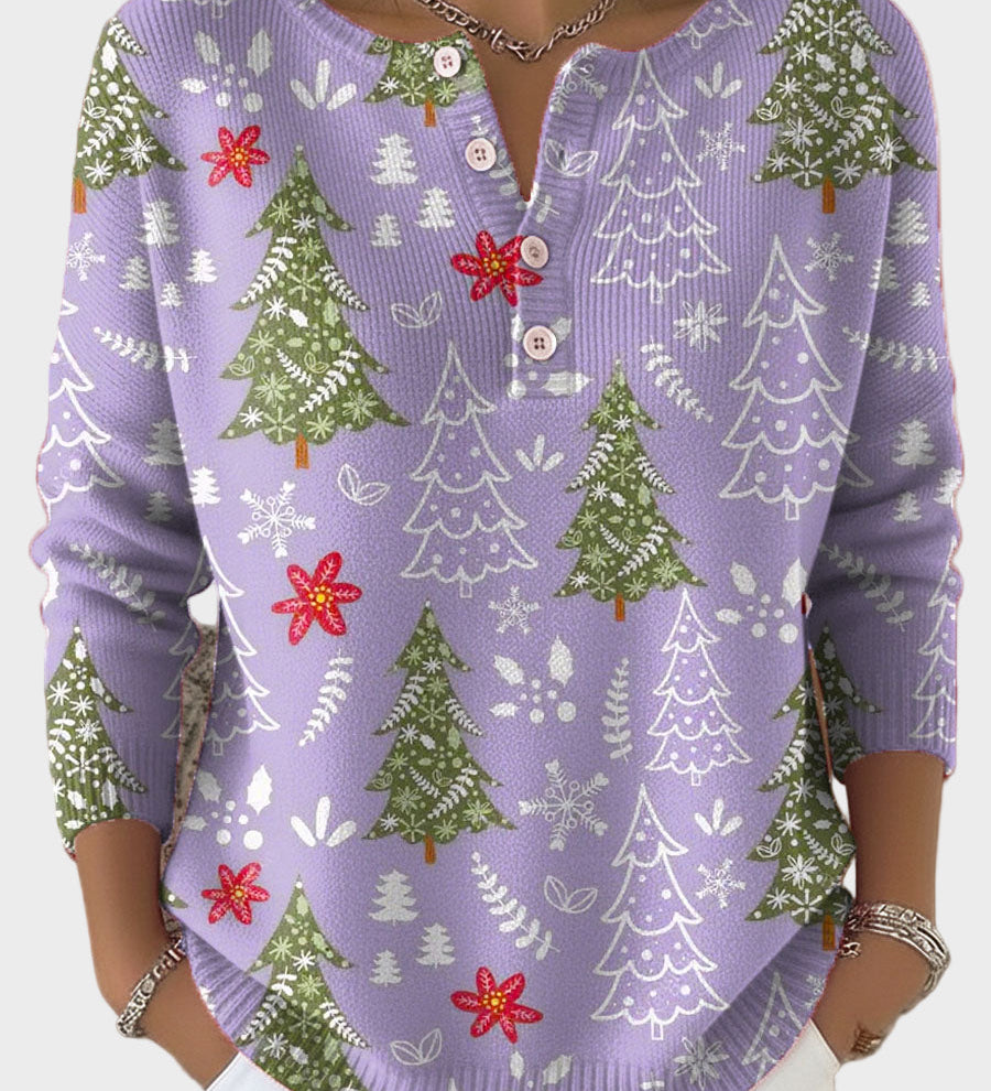 Iris - Świąteczny sweter z guzikami