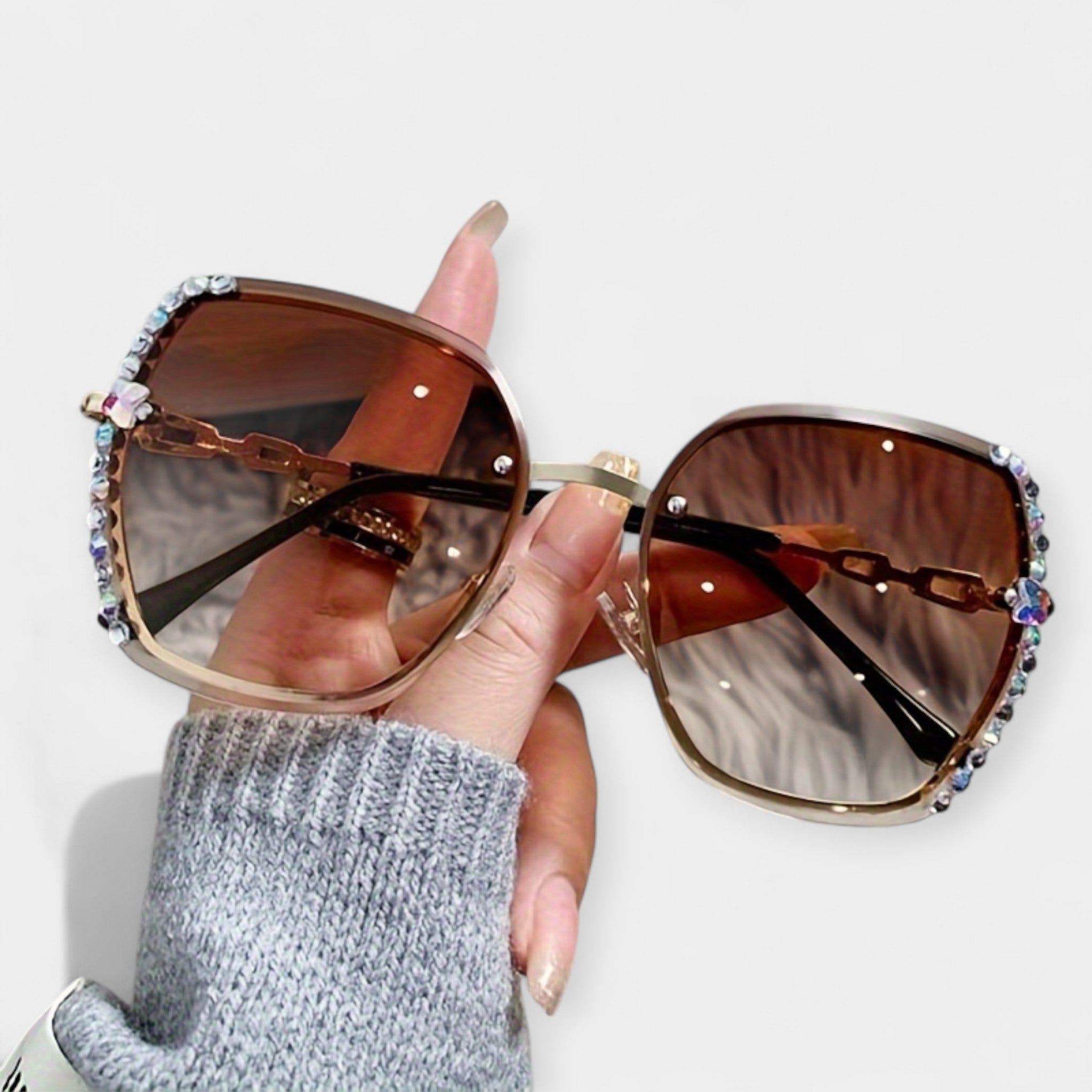 Damskie okulary z gradientowym efektem