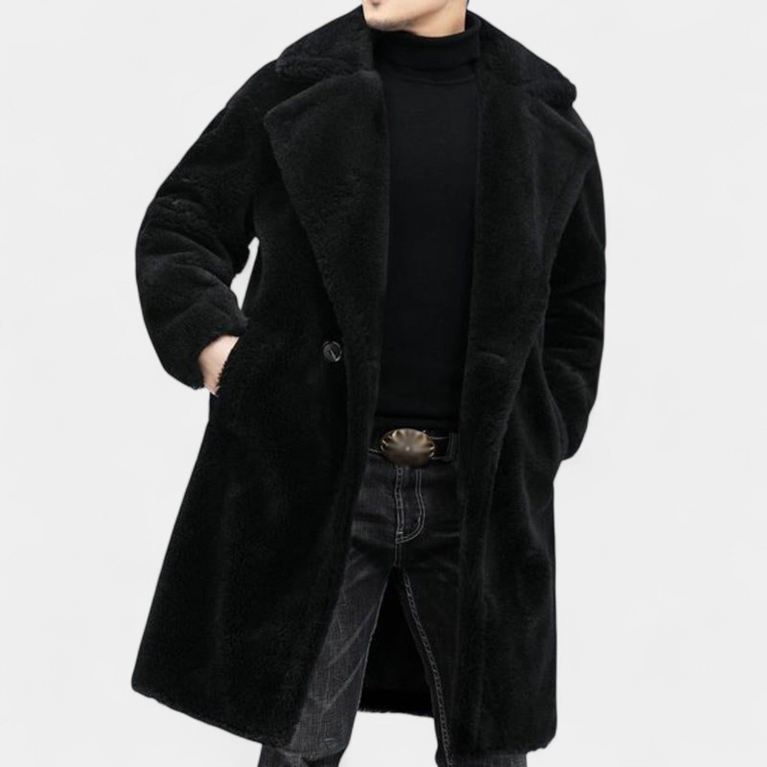 Patrik – Zimowy płaszcz teddy z klapami